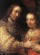 REMBRANDT Harmenszoon van Rijn The Jewish Bride (detail) dy oil painting artist